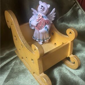 vintage House of Lloyd "Cub Choir" polar bear angel and sled